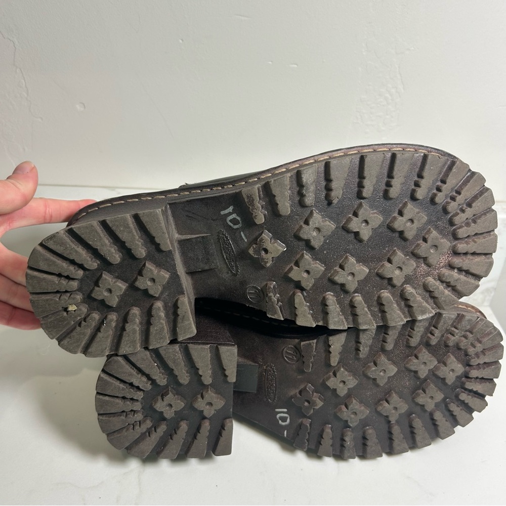 Vintage 90s Y2K Chunky Brown Platform Heels Clogs Womens Size 11 Lower East Side - Picture 7 of 7